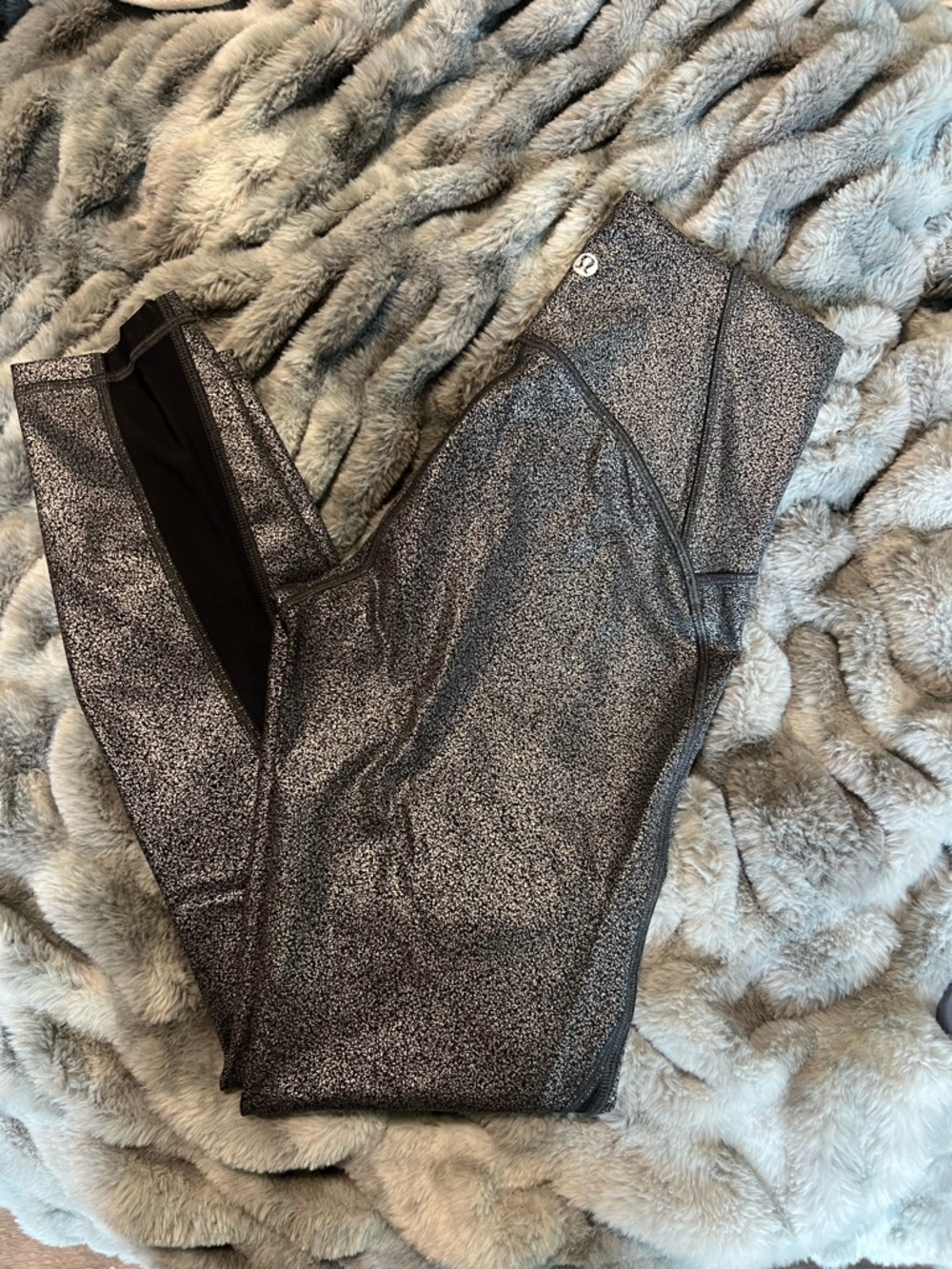 lululemon athletica Black Speckled High-Rise Leggings NWOT